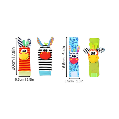 Baby Sensory Rattles Soft Fabric Toy Set